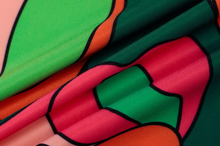 Colorful Print Hollow Out Jumpsuit