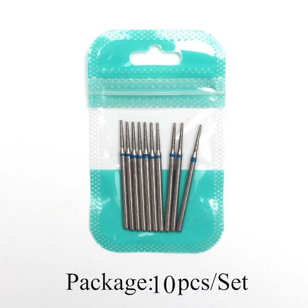 10pcs Diamond Milling Cutter Nail Drill Bits Set For Manicure Accessory Pedicure Eletric Machine Nail Bit Brush Burr Tools